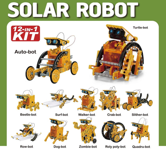 12 in 1 Science Experiment Solar Robot Toy DIY